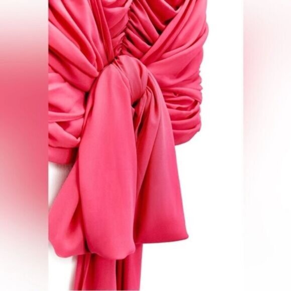 ZARA PINK DRAPED DRESS Summer fav - Picture 7 of 16
